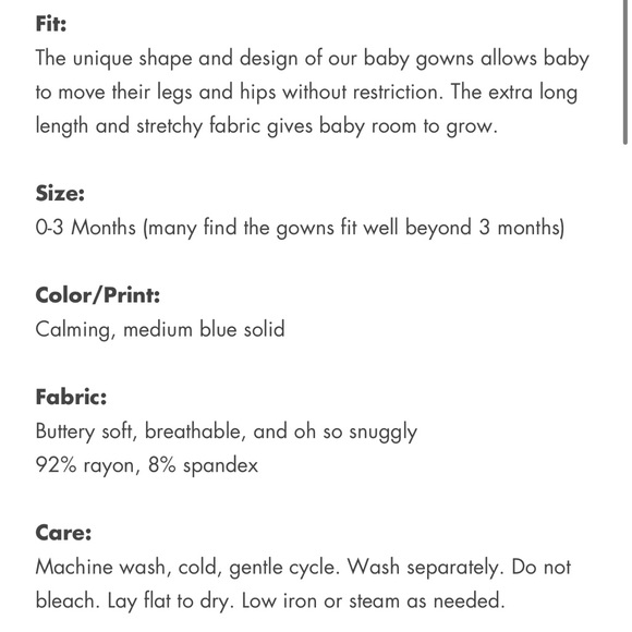 Worn once! Dwell and Slumber baby gown - Picture 3 of 11